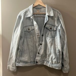GAP distressed light denim jacket